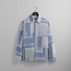 Kith Washed Paisley Coaches Jacket - Light Indigo